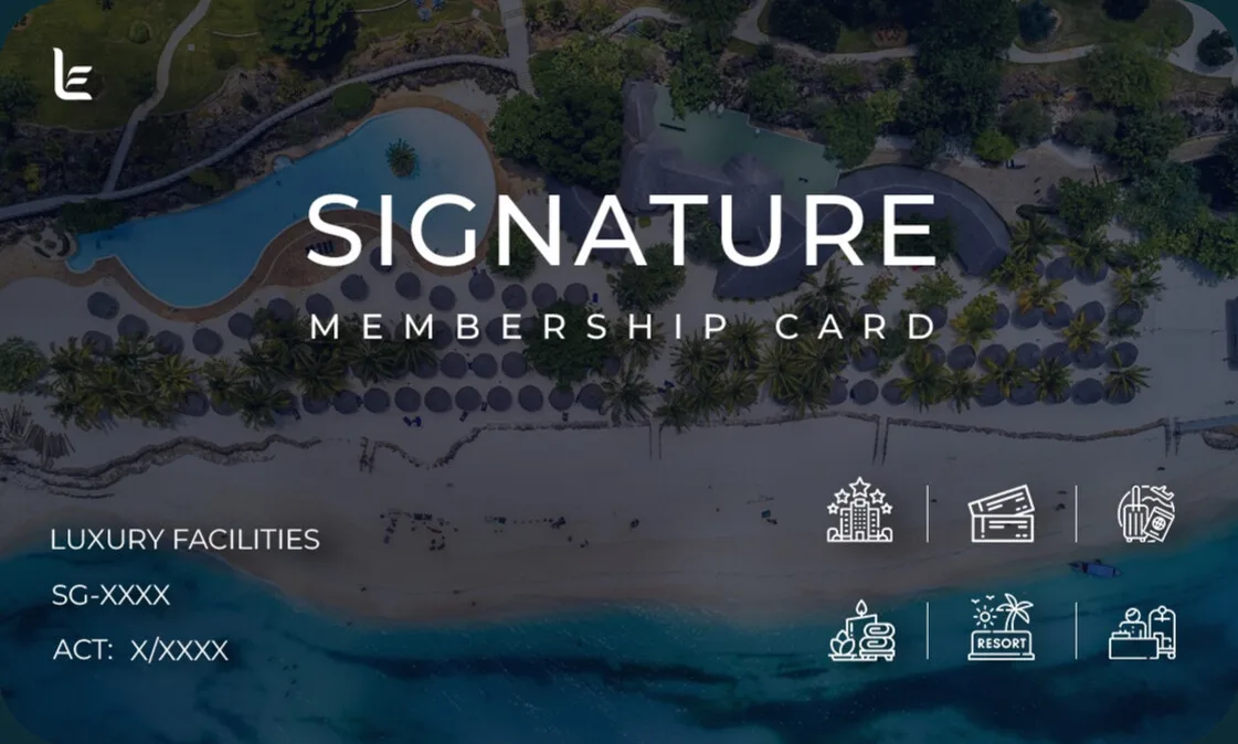Luxury Facilities Signature membership card