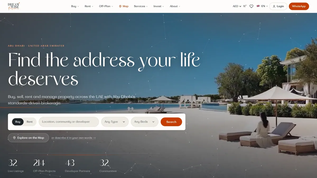dwp.ae Property Portal website